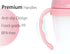 Baby Bottle Handles for Comotomo 5 Ounce & 8 Ounce Silicone Baby Bottles, Compatible Comotomo Bottle Holder for Baby, Pack of 2, Pink...