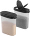 SIGNORA WARE Spice Jars with Lids - 8 oz Refillable Empty Airtight Spice/Seasoning Containers Set -2 in 1 Pour/Sift Shaker Lids Clear Plastic Spic...
