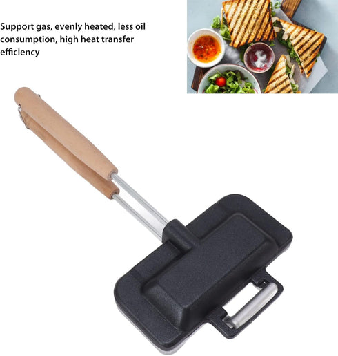 Haofy Sandwich Double Sided Skillet Sandwich Baking Pan Bread Crimp Sealing Baking Pan Double Sided Toasting...