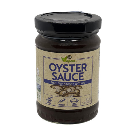 24Vegan All Natural Non-GMO Vegan Oyster Sauce - Certified - NO MSG ADDED - 7.5oz - Oyster Sauce for marinades or stir fry...