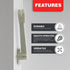 Amazing Drapery Hardware Spring Loaded Cord Tensioner for Cord Loops - Ivory, Wall or Floor Mount - 1 Pack...