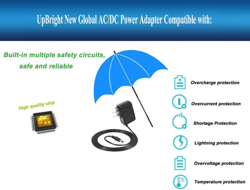 UpBright 6V AC/DC Adapter Compatible with Panasonic PalmSight Palmcorder Camcorder Camera PV-L352D PV-L353D PV-L354D PV-L550D PV-L501D PV-L551D PV...