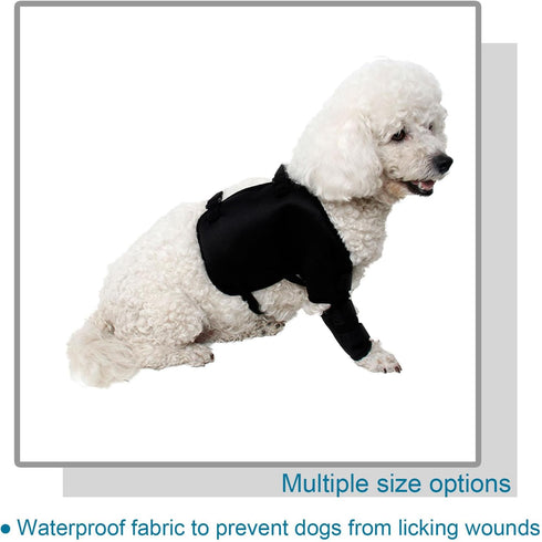 Pet Leg Joint Wrap Protector for Dogs, Adjustable Dog Elbow Brace Protector Pads, Puppy Wounds Compression Wrap Sleeve Prevent Licking, Pets Recov...