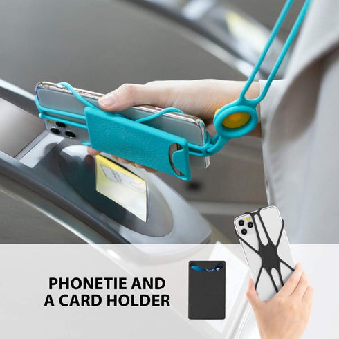 BONE Lanyard Phone Tie 2, Cell Phone Strap, Adjustable Silicone Lanyard, Universal Neck Phone Holder Compatible with Most Smartphones (Black - Car...