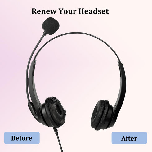 Ear Cushions for Plantronics Headset, 50mm Replacement Ear Pads Compatible with Plantronics HW251N HW261N HW510 HW520 Blackwire C320 3210 3220 332...