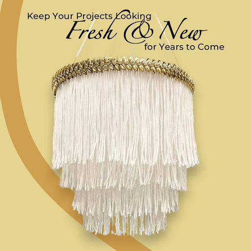 Trims By The Yard 2" Chainette Fringe Trim, Polyester-Made Decorative Fringe Trim, Versatile Fringes for Costumes, Uniforms, Home Decor, and Party...