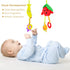 2PCS Soft Plush Hanging Stroller Toys with Teether and Rattles,Newborn Stroller Car Seat Crib Toys Colorful Fruits Sensory Early Development Toy f...