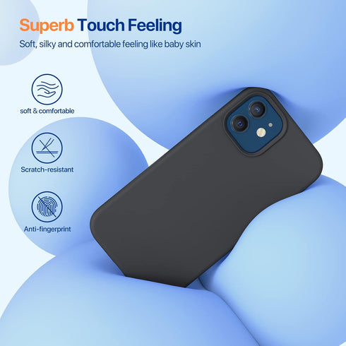 Miracase Compatible with iPhone 12 Case and iPhone 12 Pro Case, Liquid Silicone Gel Rubber Full Body Protection Shockproof Drop Protection Phone C...