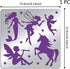 FINGERINSPIRE Metal Fairy Stencil 6.14 inch Square Single Horn Horse Scrapbooking Drawing Stencils Stainless Steel Mermaid Painting Stencils for E...