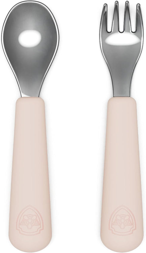 Lalo PAW Patrol Utensils - Toddler Fork and Spoon Set - Stainless Steel and Silicone Ergonomic Toddler Utensils - Children Safe Flatware Set - 2 P...