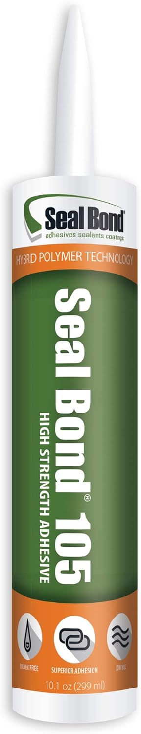 105 Black - Marine/Industrial Adhesive Sealant - 10.3 oz Cartridge...