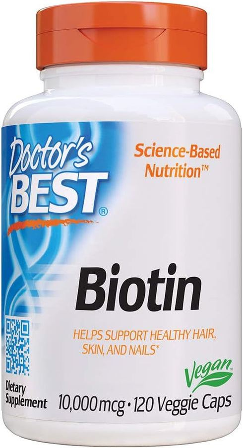 Doctor's Best Biotin to Support Hair, Skin, Nails, 120 Count...