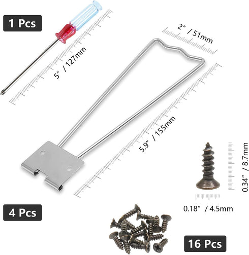 Jersvimc 4Pcs Silver Frame Easel Back Stand, Iron Picture Holder Stand Metal Photo Easel Stand Cardboard Easel Backs with Screwdriver and Screws f...