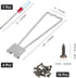 Jersvimc 4Pcs Silver Frame Easel Back Stand, Iron Picture Holder Stand Metal Photo Easel Stand Cardboard Easel Backs with Screwdriver and Screws f...
