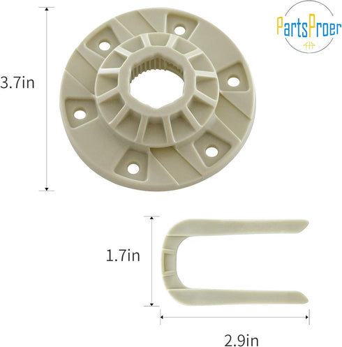 Upgraded Washing Machine Hub Kit W10528947 by PartsProer, Replaces Kenmore Crosley Whirlpool Washing Machine Parts W10396887, PS6012095, EAP6012095