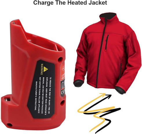 DSANKE USB Power Source for Milwaukee M12 48-59-1201 49-24-2310 USB Charging Adapter 10.8V/12V Heated Jacket Power Source Li-ion Battery Power Sou...