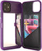 for iPhone 11 Case, Wallet Case with Kickstand Built-in Mirror Shockproof Card Holder Protective Cover for Apple iPhone 11 6.1 Inch - Purple...