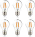 A19 LED Filament Bulbs, 60W Equivalent, Edison Vintage Dimmable Energy Efficient Lamp for Pendant Wall Light Fixtures Office Bedroom Bathroom, E26...