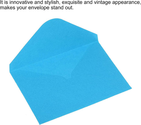 PATIKIL Mini Envelopes, 50 Pack Mini Gift Card Business Card Envelope for Greeting Weddings, Blue...