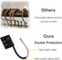 GILLAS Shower Curtain Decorative Hooks, Set of 12 Shower Curtain Rod Rings for Bathroom Rust Resistant Square, Black...