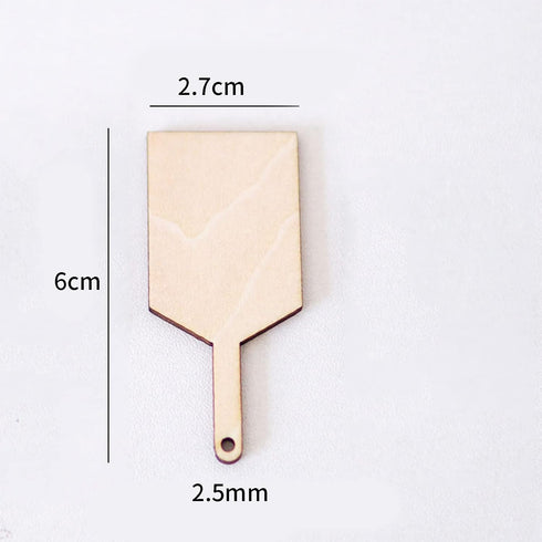 30 Pcs Mini Wooden Cutting Board with Handle,Unfinished Wood Blank Cutting Board, Paddle Chopping Board Small Kitchen Serving Board for Kitchen DI...