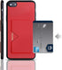 Kitoo Compatible with iPhone SE 2022 | 7 | 8 | SE 2020 Slim Case with 2 Card Holder Slot, Wireless Charging with 1 Card Support - Red...