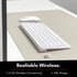 Macally Small Wireless Keyboard and Mouse Combo - Essential Work Duo - 2.4G White Keyboard and Mouse Wireless - 78 Key Quiet Cordless Mouse and Ke...