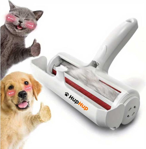 Roller Pet Hair Remover and Reusable Lint Roller - Hup Hup Cat and Dog Hair Remover for Furniture, Couch, Carpet, Clothing and Bedding - Portable,...
