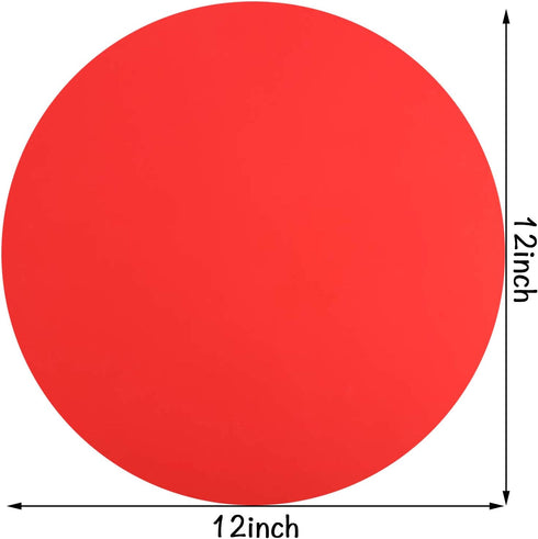 ONE250 12" Inch Silicone Microwave Multi-Mat, Non-Stick Heat Resistant Oven Mat Microwave Trivet Mat - 2 Pack (Red)...