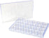 Everything Mary Large Plastic Bead Storage Organizer Box, 24 Jars - Container for Beads & Supplies - Organizers for Craft, Art, & Painting - Plast...