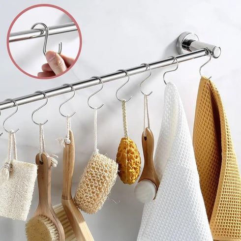 20 PCS S Hooks, Stainless Steel S Hooks for Hanging Kitchenware, Professional S Shaped Hooks for Hanging Pots, Pans, Cups, Plants, Bags, Jeans, To...