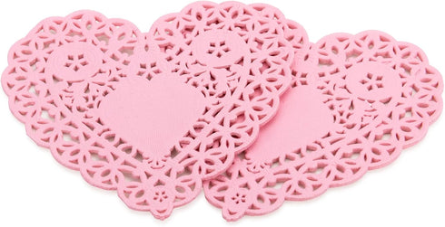 Hygloss Heart Doilies - 100 Pcs -6-Inch Pink Paper Heart Shaped Doilies for Valentines Crafts, Table Settings - Ideal for Valentine Doily, Paper H...