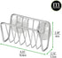 mDesign Metal Sponge Holder for Kitchen Sink with Suction Cups - Small Holder for Sponges in The Kitchen or Soap Holder in The Bathroom - Quick Dr...
