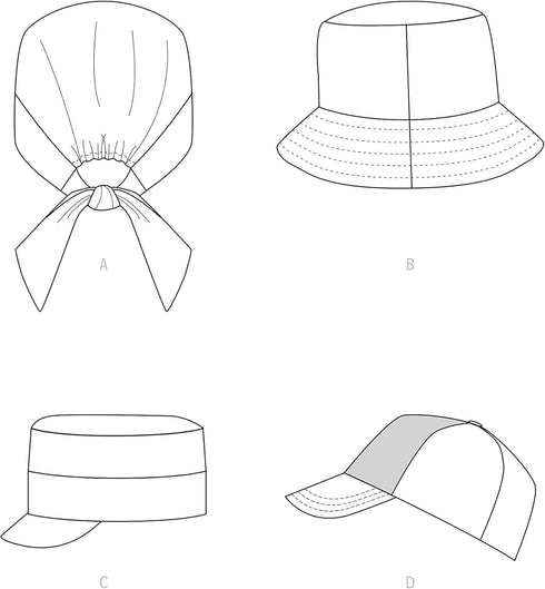 Simplicity Child Hat Sewing Pattern Kit, Code S9509, Sizes Adult XS-S-M-L/Kid's XS-S-M-L, Multicolor...
