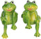 2PCS Frogs Statue Outdoor, 3 Inch Resin Garden Frogs Statue Outdoor Cute Frog Sculpture Frog Lawn Ornament for Pathway Yard Lawn Patio Decorations...