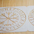 XUAN YANG 2PCS 12X12 Inches Viking Stencils for DIY Decor Reusable Vegvisir Stencil for Wood Home Wall Furniture Art Painting 0.3mm(12mil)...