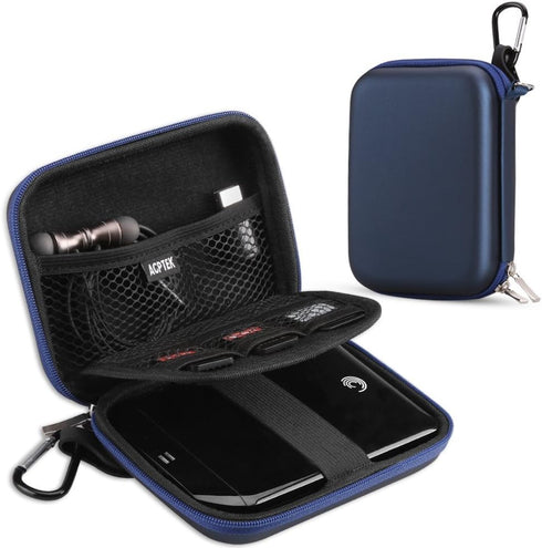 AGPTEK EVA Shockproof Hard Drive Carrying Case,Travel Carrying Case for 2.5-inch Portable External Hard Drive-Transcend 1 TB,2TB, Kingston MLWG2, ...