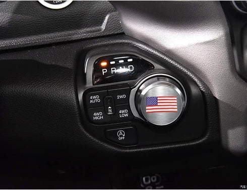 Dial Shifter Trim Plate Gear Shift Switch Knob Cover Decoration Sticker Stainless Steel Fits for Chrysler 300/200/Pacifica & Voyager, Dodge Ram 15...