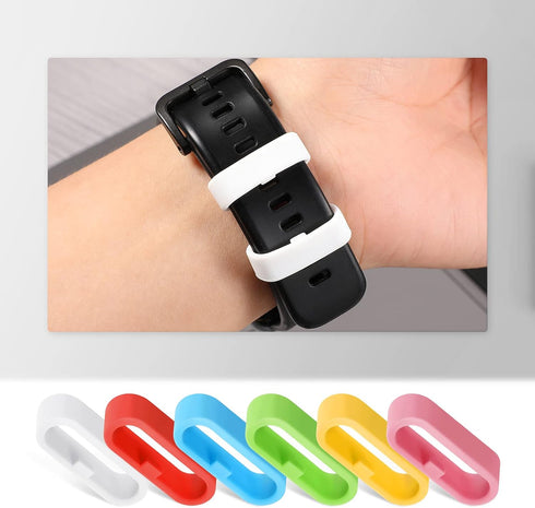 12 Pieces Replacement Fastener Ring 20 mm Silicone Replacement Fastener Secure Loops Silicone Connector Security Rings Holder Keeper Loops Replace...