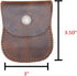 Hide & Drink, Curvy Coin Pouch, Pocket Case for Pennies, Rustic Bag, Travel Accessory, Full Grain Leather, Handmade, Bourbon Brown...