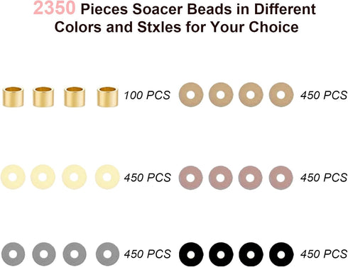 SEMATA Coffee Bracelets for Women Bracelets Making Kit Clay Beads for Jewelry Making Clay Beads for Bracelets Making Bracelet Clay Bead Kit Friend...