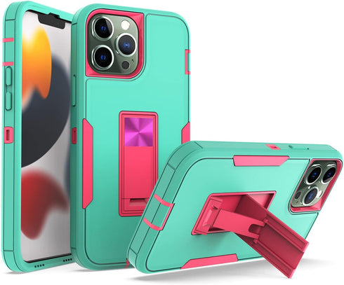 Designed for iPhone 12 Pro Max Case with Stand, Military Grade Drop Protection Work with Magnetic Car Mount, Dustproof Light Waterproof,Hybrid Har...