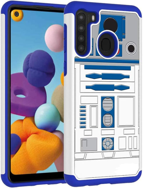 Candykisscase Compatible with Samsung Galaxy A21 Case,Samsung A21 Cover, Astromech Droid Robot Pattern Shock-Absorption Hard PC and Inner Silicone...