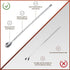 4 Pcs 15.7 Inches Bar Spoon Stainless Steel Cocktail Stirrer Mixing Spoon Spiral Pattern Bar Spoon for Cocktail Shaker Tall Cups...