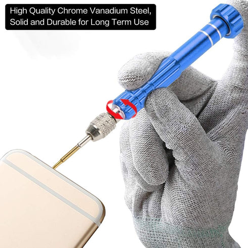 Precision Screwdriver Set, Screwdriver Handle With 5 Bits Repair Opening Tool Kit for Laptop,, Cell Phone,Glasses,Watch, Electronic Toys and Other...