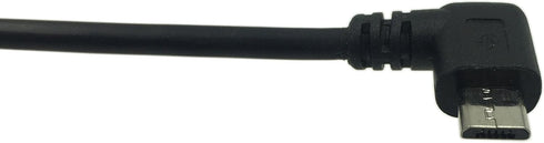 CERRXIAN 9Inch Micro USB Cable Combo Left Angle Micro USB 5 Pin Male to USB 2.0 Type A Right Angle Male Data Sync and Charge Cable (Black)(2-Pack,...