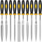 10 Pieces Mini Handheld Diamond Needle File Various Shape Raft Needle Rasper Metal Cutting Tool Glass Agate Jewelry Buffing Set(4X160mm)...