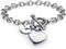 Pearlina Charms Bracelet Heart Toggle I Love You To The Moon and Back Stainless Steel Chain 7.5"...