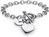 Pearlina Charms Bracelet Heart Toggle I Love You To The Moon and Back Stainless Steel Chain 7.5"...