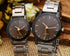Top Plaza His and Hers Valentine Day Gift Couples Watches All Black Bracelet Watch Simple Elegant Design...